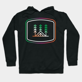 Camping Tree and Tent Hoodie